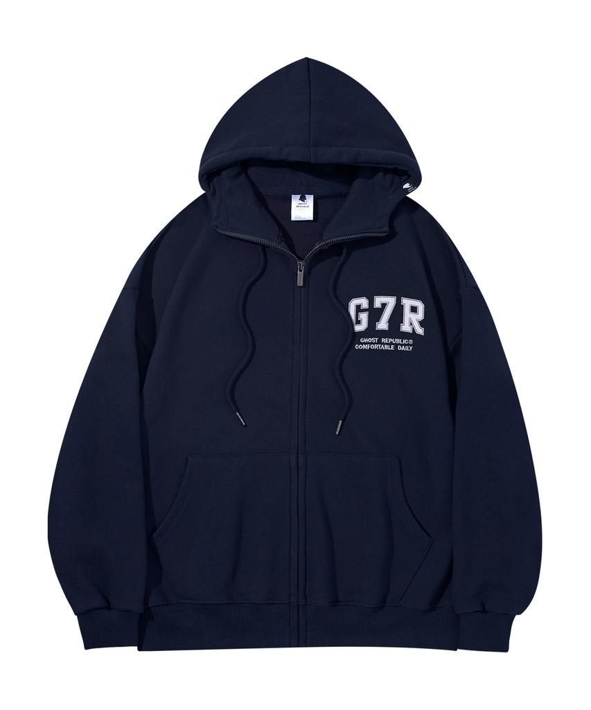 Толстовка на молнии с капюшоном Ghost Republic G7R, арочная, оверсайз, Ghz-271