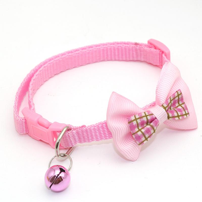 Cute Cat Collar With Bell Pet Collar Pendant Adjustable Bow Tie Beautiful Collar Christmas Pets Gift Pet Accessories