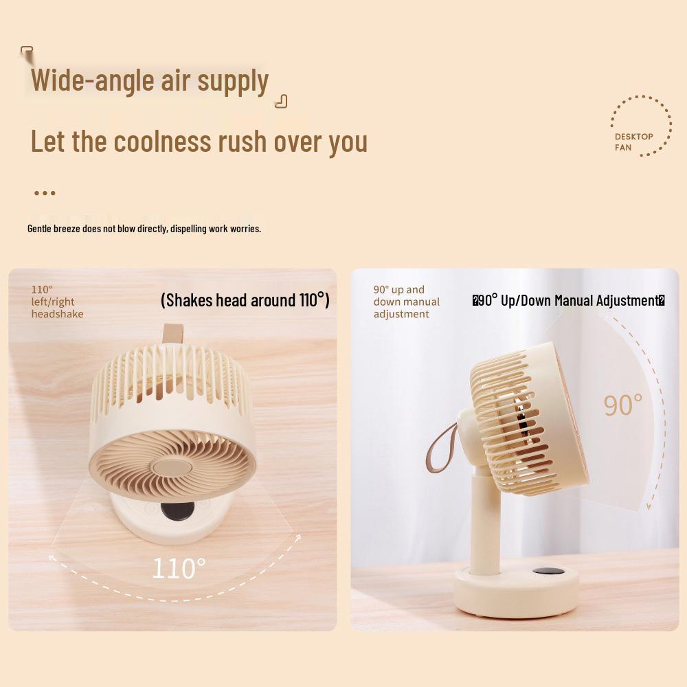 2025 Portable Silent USB-Charging Desktop Fan for Dorms with Oscillation