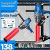 High-Power Dual-Use Diamond Core Drill: Handheld/Wet & Dry Concrete Drilling Machine with Bracket.