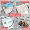 Multifunctional Metal Binder Ring Silver/Rose Gold 20/30/40/50mm Loose-leaf Ring Clip Office Supplies Binding Clip Cards