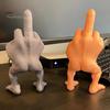Смоляная фигурка Фигурка со средним пальцем с ногами Статуэтка 3D-печатная скульптура Декоративный элемент Шуточный трофей Украшение для рабочего стола дома и в офисе Аксессуар для вечеринки