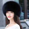 Меховая шапка из лисьего волоса женская зимняя в материнском стиле утолщенная теплая шапка от снега из лисьего волоса шапка-ведро из кролика рекс и норки