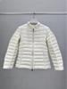 2025 Women's Lightweight Warm White Duck Down Jacket - Autumn/Winter Fashion Casual with Ribbed Stand-Up Collar