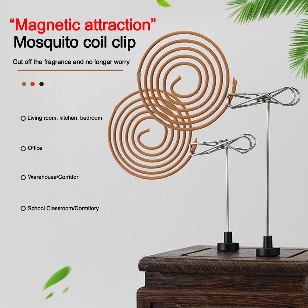 Магнитный зажим для благовоний из нержавеющей стали, гнездо для благовоний из дерева, домашнее благовоние, отпугиватель комаров