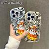 Phone Case: 2D flat design suitable for iPhone 18 17 16 15 14 13 Pro protective case, couple style, little corn ghost, Christmas and Halloween gift