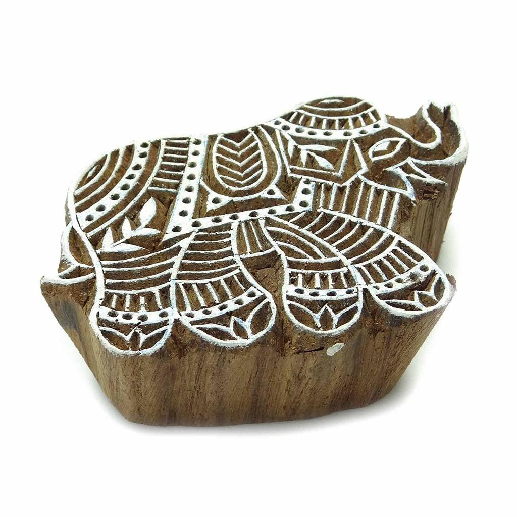 Слон Текстиль Деревянные Штампы Декоративный Штамп Вуд Печатный Блок