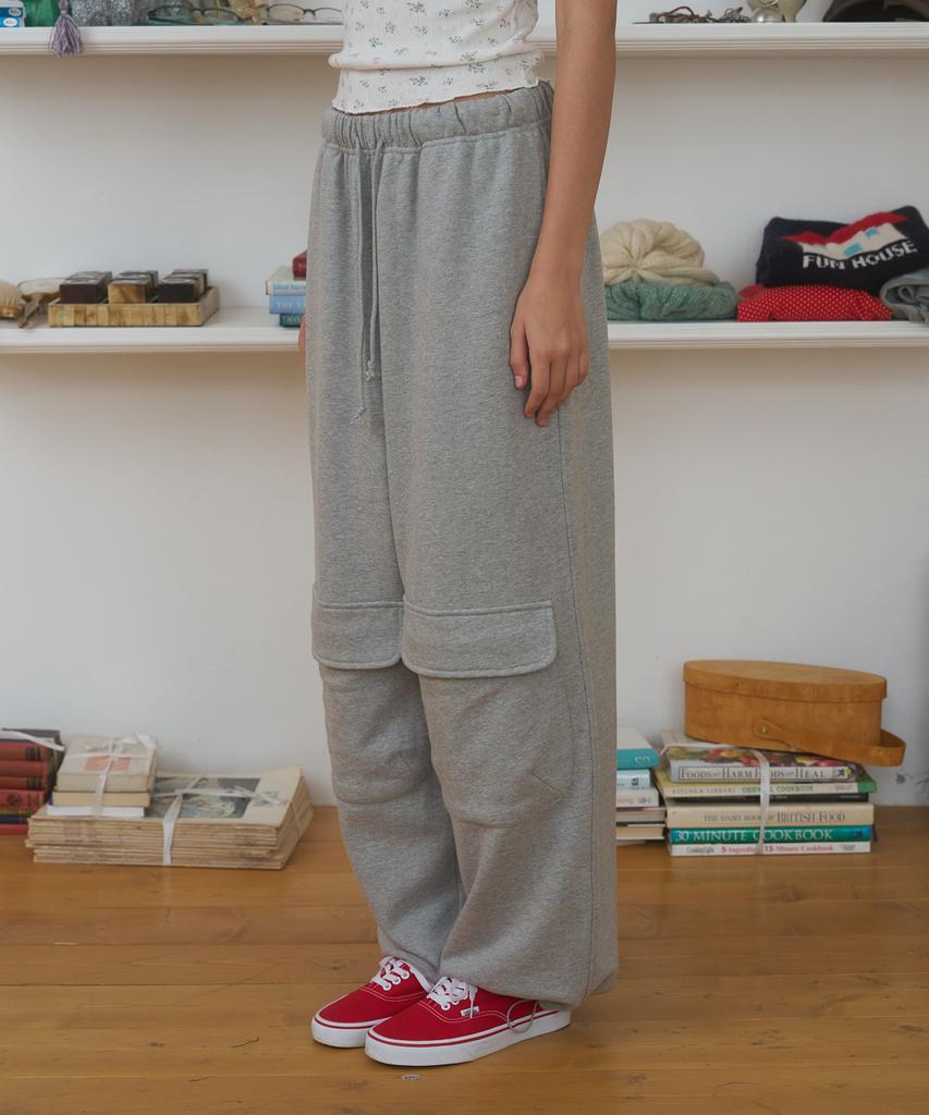 FUNFROMFUN Pocket Sweat Pants, Melange Gray