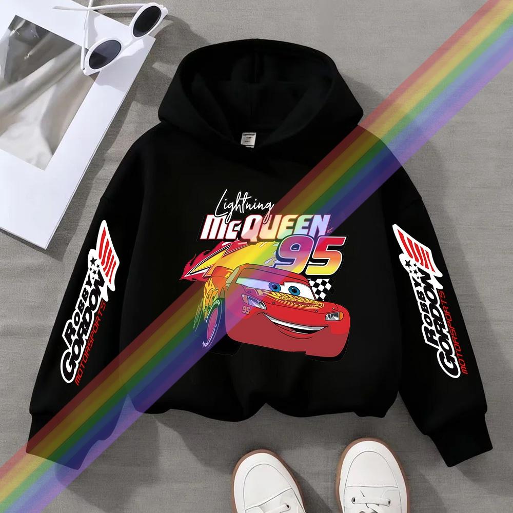 Children Hoodie Long Sleeve Car Print Spring Autumn Kid Boy Clothes Fashion Pullover