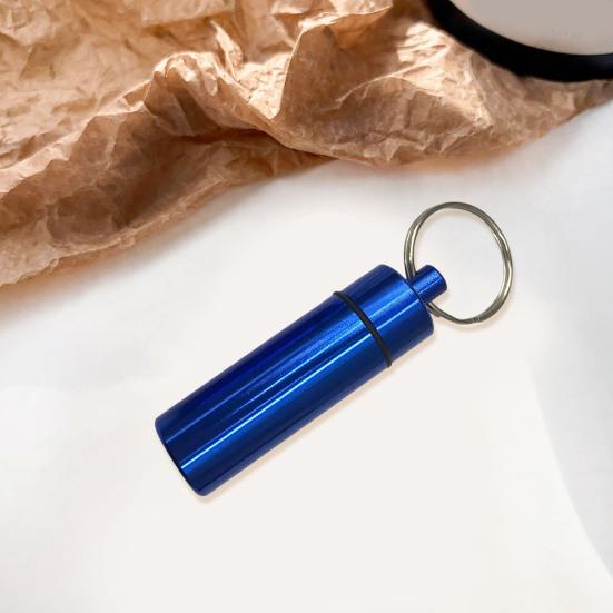 Брелок-подвеска, водонепроницаемый алюминиевый сплав, флакон для таблеток, герметичный секретный контейнер, держатель для путешествий на открытом воздухе с петлей для подвешивания