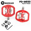 BUCKLOS Bike Pedal Non Slip MTB Road Bicycle Pedal Platform Dual-Funcion Flat Clipless Ultralight Cycling Cleat Pedals Bike Part