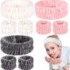 Facial Headband Face Wash Headband With Wristbands Spa Washband Microfiber Wrist Wash Towel Wristbands Head And Wrist Bands