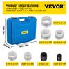 VEVOR Hydraulic Exhaust Pipe Expander, 4.1 to 10.8 cm Size, 10 T Pedal Pump Included with 4 Dies