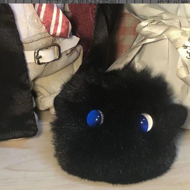 Adorable Cat Plush Ball Pendant With Creative Design For Girls In Soft Fluffy Fabric