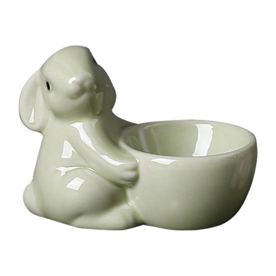 Керамическая подставка для яиц в виде кролика, декор для стола для завтрака, подставка для яиц в виде кролика для яиц всмятку, украшение для дома на Пасху