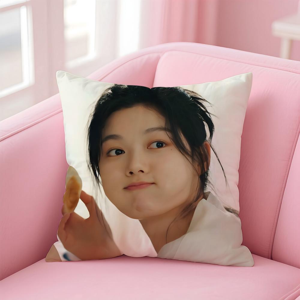 Горячая K-pop Очаровательная корейская актриса ККим Юджон Наволочка для подушки Короткий плюш Невидимая молния Комната Диван Наволочка