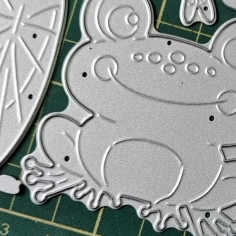 for Frog Lotus Pond Cutting Dies Stencil Template Embossing Art Craft Decoration