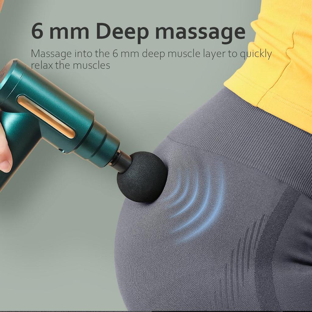 1 шт., пистолет для массажа мышц, перкуссионный массажер для глубоких тканей, спортсменов, облегчение боли и расслабление, электрические массажеры для спины, мощный, тихий