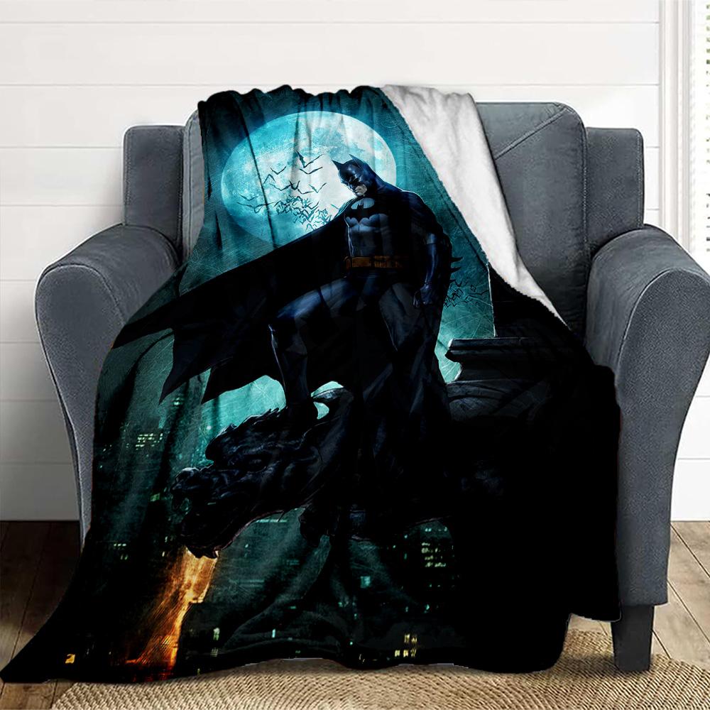 Batman Night Flannel Blanket Throw Blanket Soft Warm Sofa Bed Camping Car home Decor Unique Christmas Gift C93064