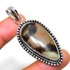 Septerian Stone Gemstone 925 Silver Plated Handmade Jewelry Pendant 2.08"