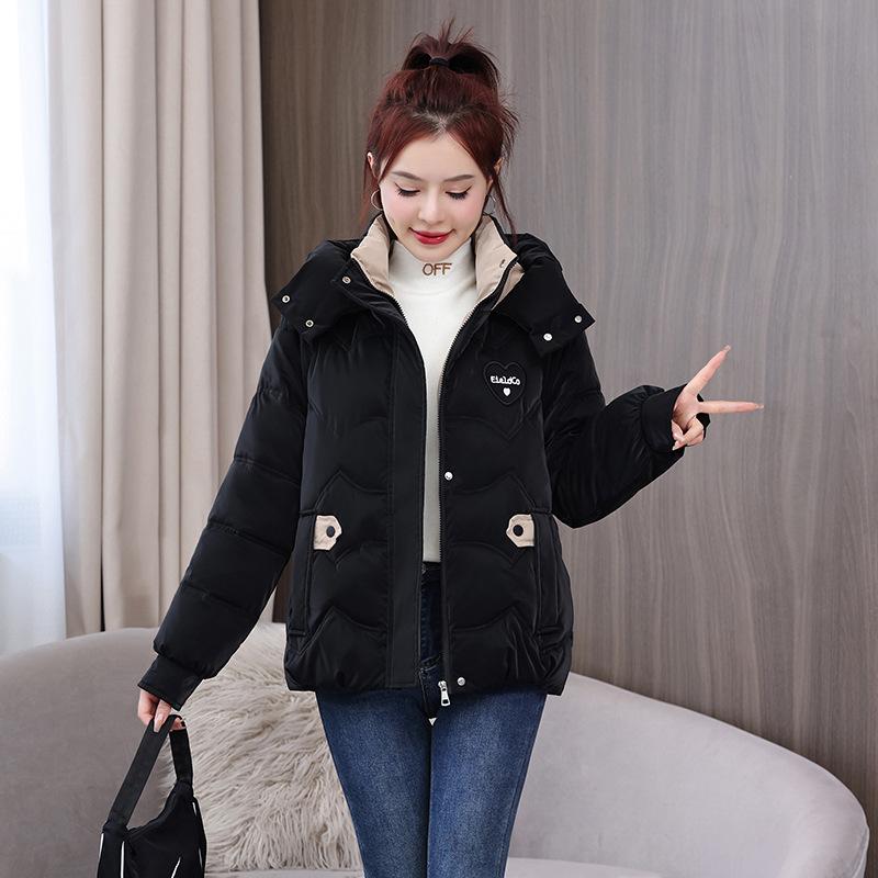 Short Down Cotton Jacket Women's 2025 Winter Explosive Jacket Padded Jacket with Fleece Thickened Loose Pie To Overcome Women's Clothing