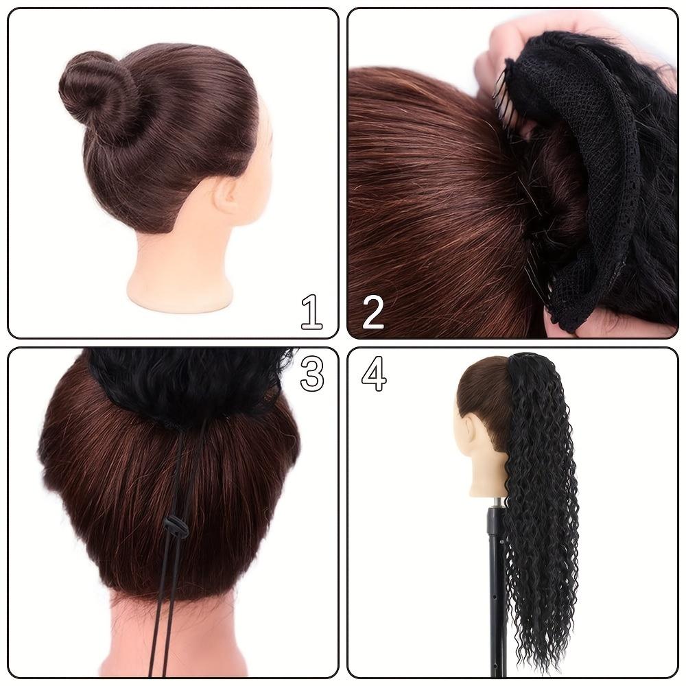 Long Curly Wavy Ponytail Hair Extensions Synthetic Drawstring Ponytail for Women - Wrap Around Style for a Natural Look Hair Accessories