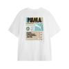 Puma Logo Round Neck Fashion Versatile Short Sleeve T-Shirt Unisex T-Shirts White 634162-02