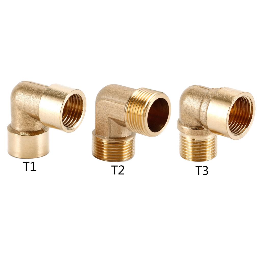 Brass Pipe Connectors Leakage Proof Threaded Fittings 90 Degree Threaded Elbows Multiple Type for Water Hose System