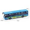 Simulation Bus Alloy Car Model Light Music Pull Back Double Section Bus Children's Sound and Light Toy Car