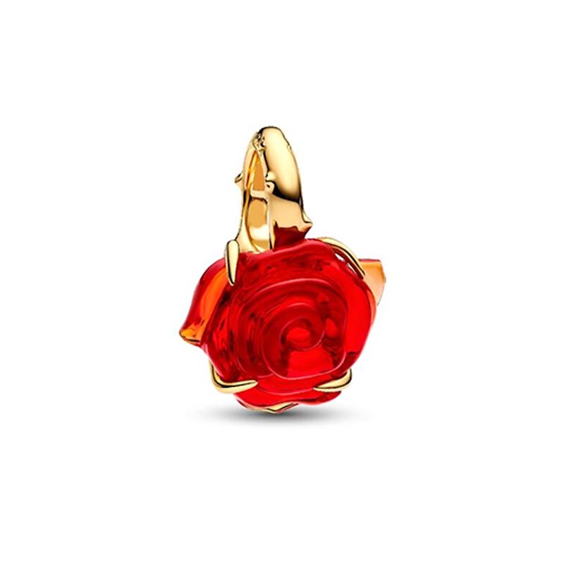 Gold Plated Sparkling Family Tree Charm Bead Fit Original Bracelet Fine Jewelry Cherry Blossom Love Letter Envelope Dangle