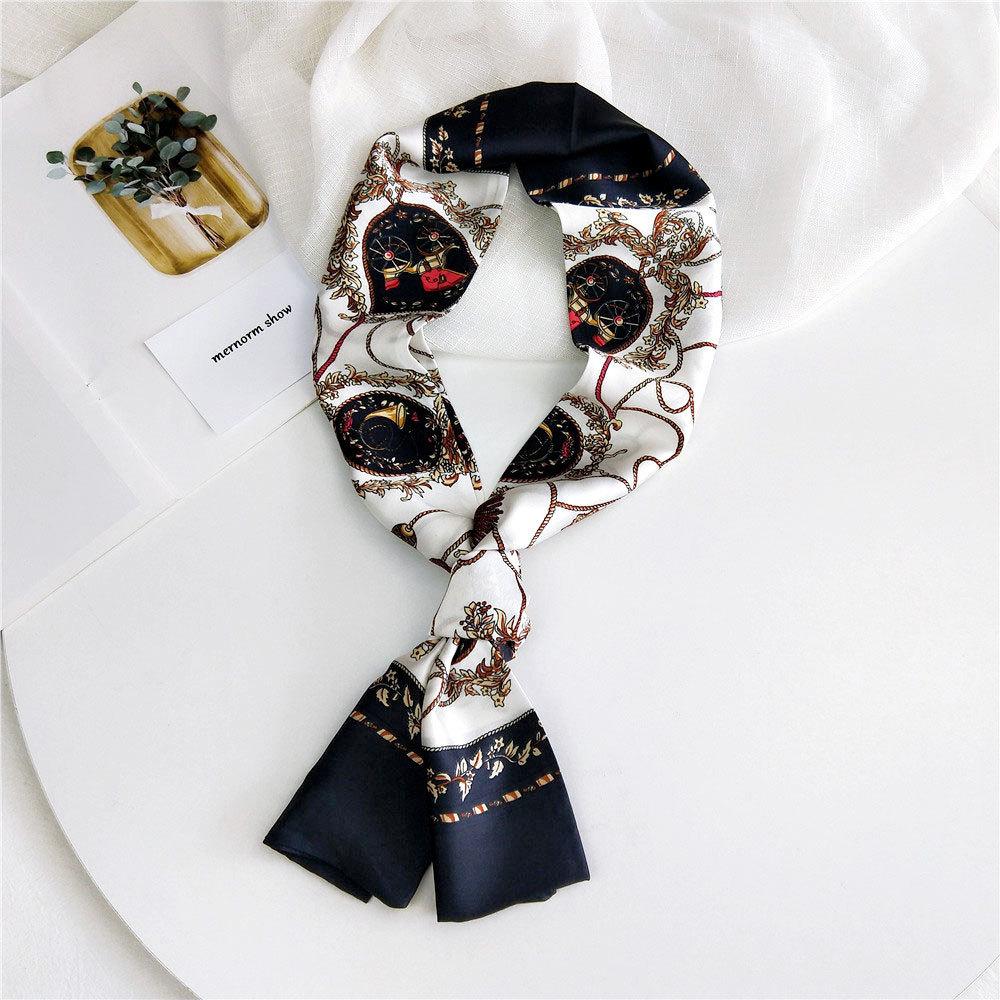 New Scarves Silk Scarves Women'S Spring And Autumn Season Long Decorative Professional Scarves Summer Thin Styles Paired With Shirts Stylish