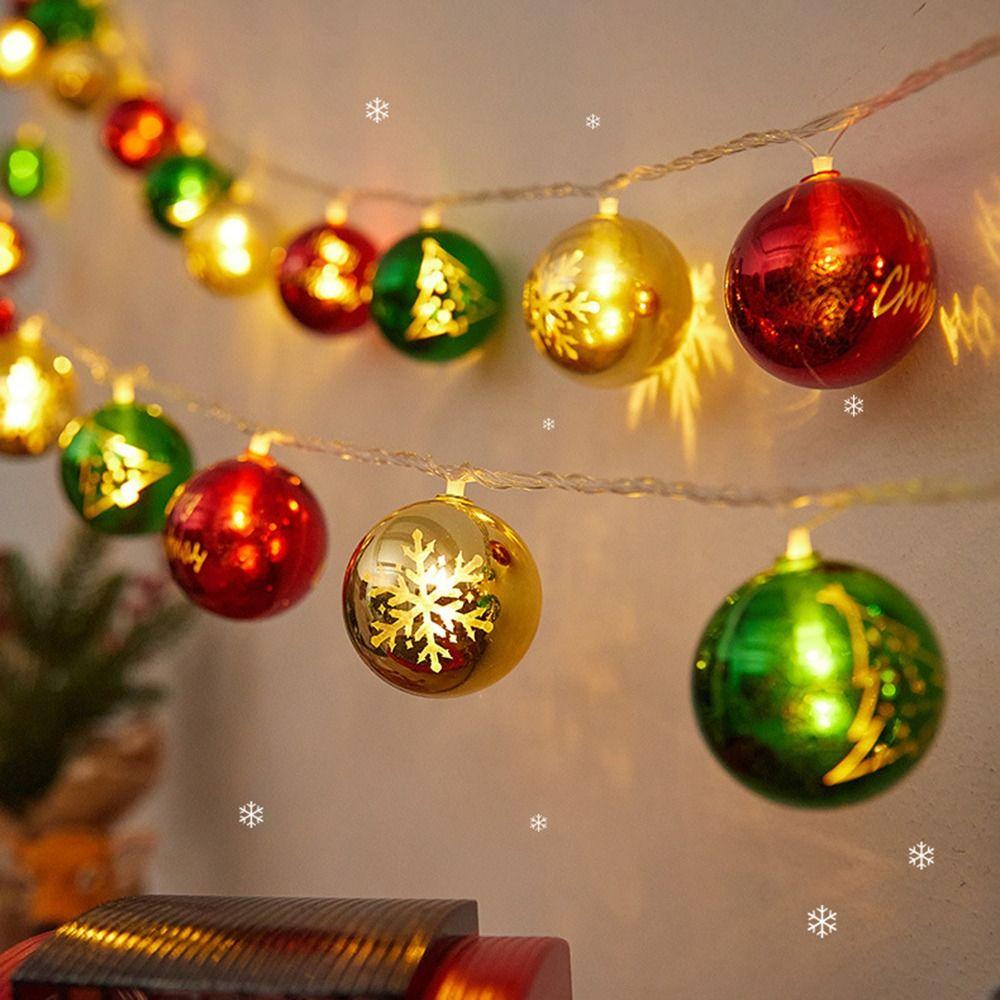 Cosy Christmas Tree Led Fairy Lights Hanging Plastic Colorful Christmas Ball  Living Room