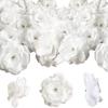 50/100pcs Artificial Flowers Rose Wedding Home Festival Decor Bridal Outdoor Garden Yard Flower Head DIY Headwear Gift Candy Box