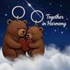 1/2Pcs Bear Couple Keychain Set Hug Matching Keychain Car Backpack Key Holder Festive Party Accessory