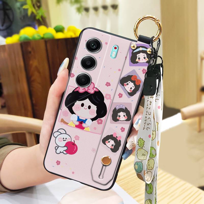 Милый противоударный чехол для телефона для Tecno Camon40 Pro 4G/5G/CM6/CM7 Задняя крышка Мультяшное кольцо Грязеотталкивающая Подставка Прочный