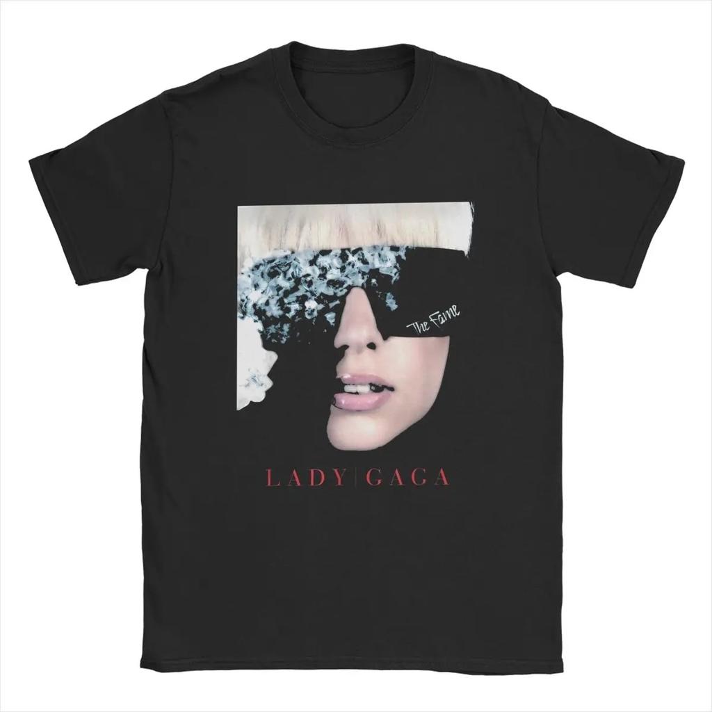 Мужская официальная футболка Lady Born This Way Певец Рок Гага Хлопок Мерч Крутая футболка с коротким рукавом с круглым вырезом Взрослые футболки