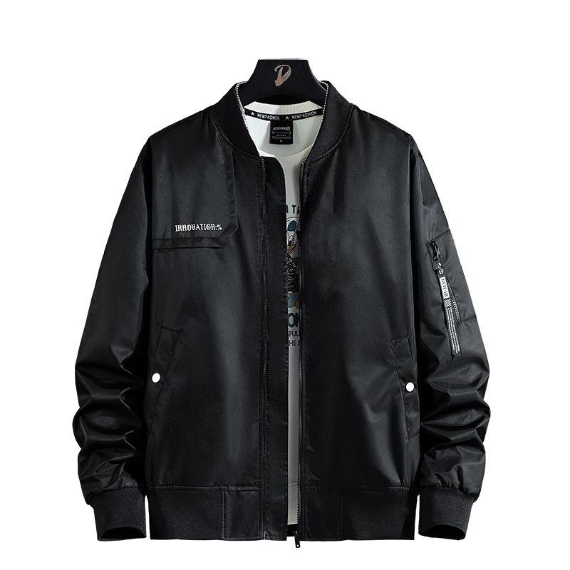 Весна и осень, очень большой размер L-9XL, мужская куртка больших размеров, повседневная универсальная куртка толстяка одного цвета