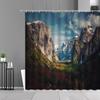 Природный ландшафт Душевые занавески 3D Печать Пейзаж Полиэстер Водонепроницаемый Ванная Занавеска Ванна Экраны Домашний Декор с Крючком