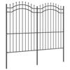 Garden Fence Woerden Gray 240 x 215 cm Powder Coated Steel