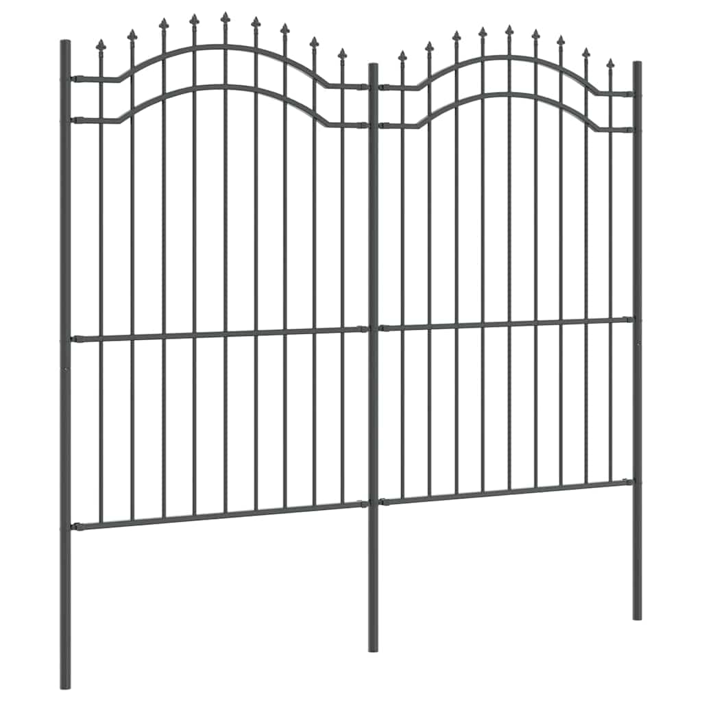 Garden Fence Woerden Gray 240 x 215 cm Powder Coated Steel