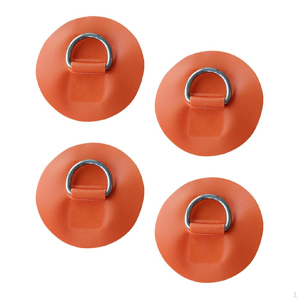 4Pcs D Ring Patches Cord Buckles No Glue Include Stainless Steel Fixed Buckle Pad for