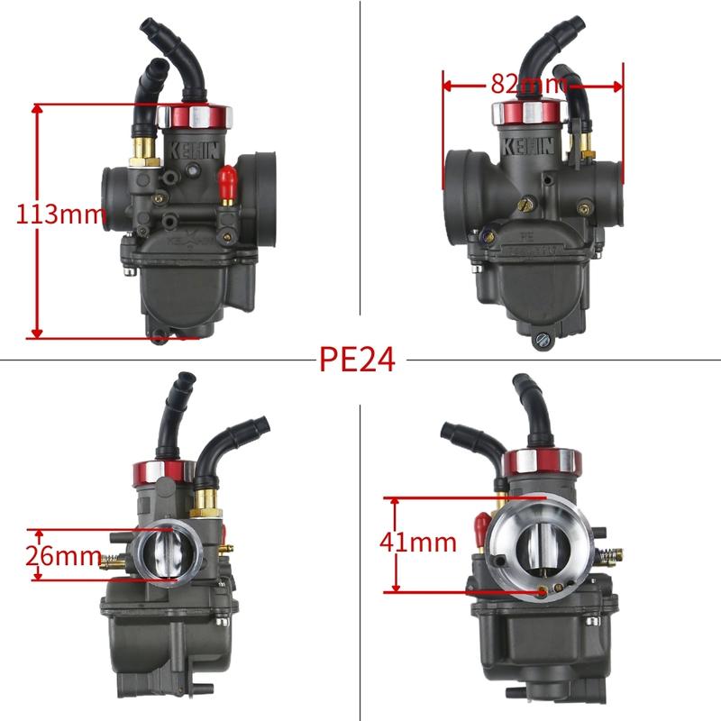 PE24 24mm Carb For DASH NSR125 KX80 KX100 KX125 DIO NSR 50-125CC 2/4-Stroke Pit Dirt Bike ATV Quad Engine Motorcycle Carburetor