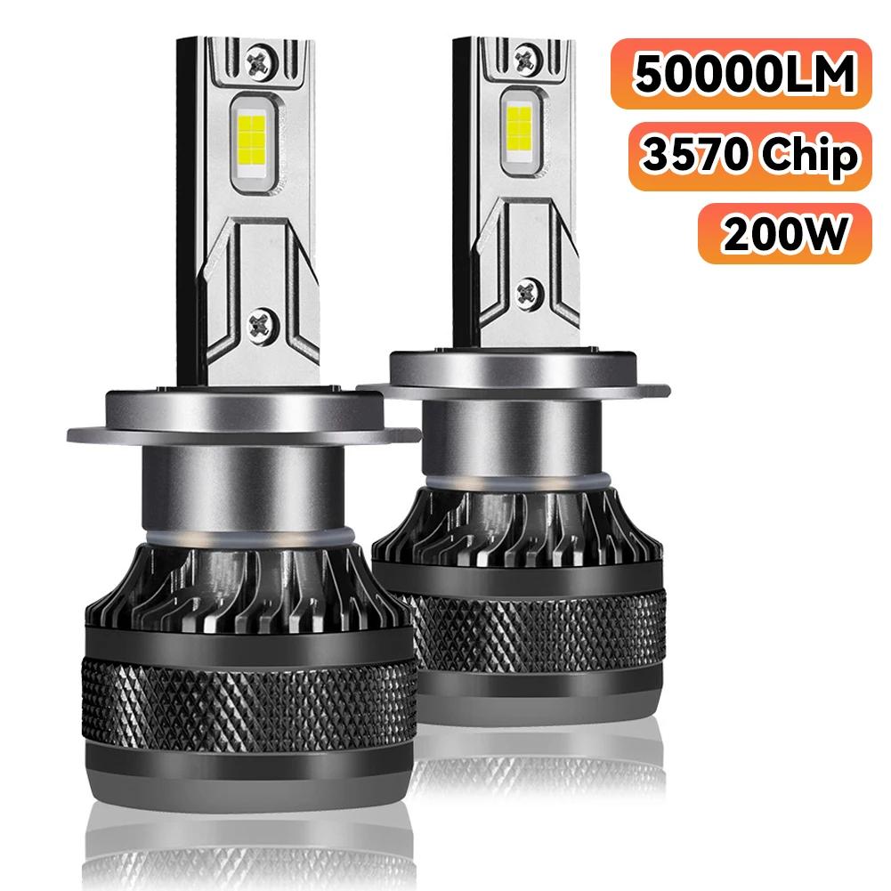 High Power H1 H8 H11 H7 H4 LED Headlight Bulb LED Lights 50000LM 200W Auto LED Lamp Turbo Car Fog Light Bulbs 12V Waterproof