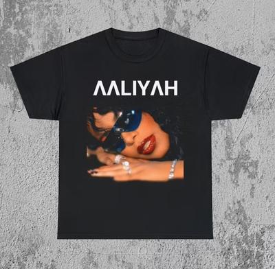 Футболка Aaliyah, Винтажная футболка с графикой Aaliyah Унисекс, Хип-хоп футболка Aaliyah 90-х Унисекс