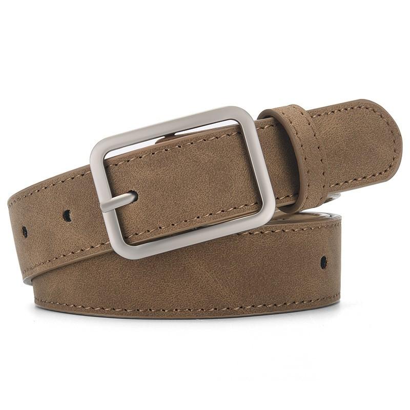 Минималистичный квадратный ремень из искусственной кожи для женщин и мужчин, модный повседневный пояс, винтажный студенческий стиль