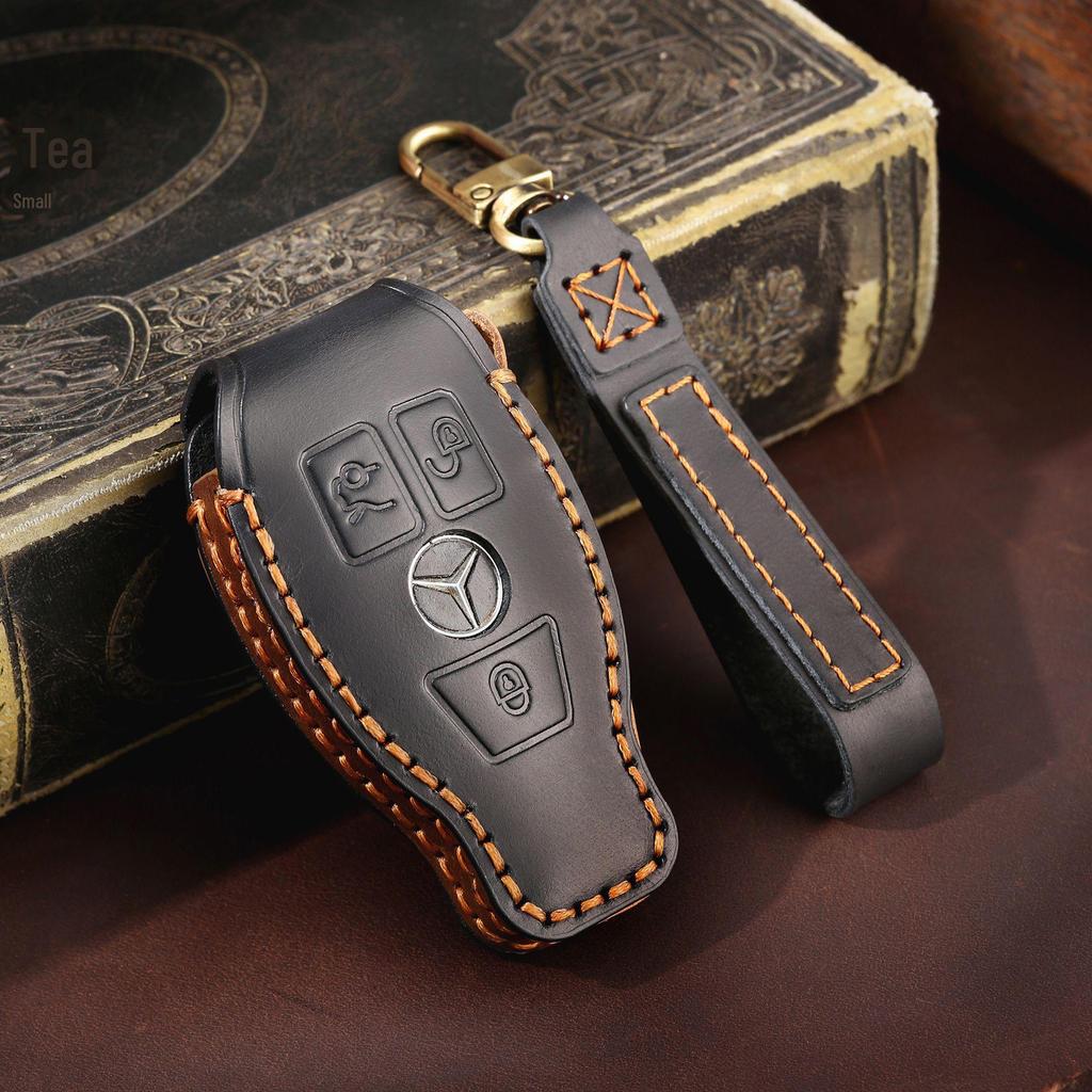 Mercedes-Benz C260L/C200L Handmade Leather Key Cover with Chain