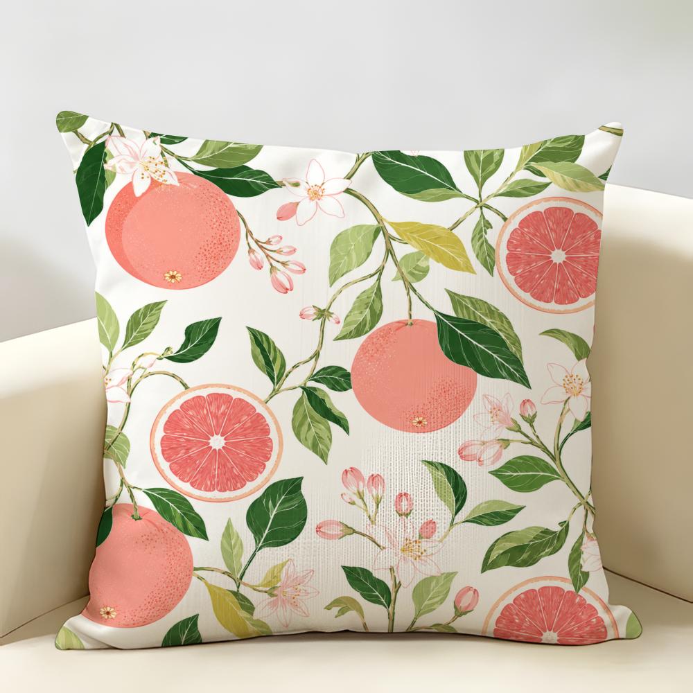 Schumacher Citrus Garden Cushion Cover Durable Hypoallergenic Organic Linen Short Pillow Cover Washable