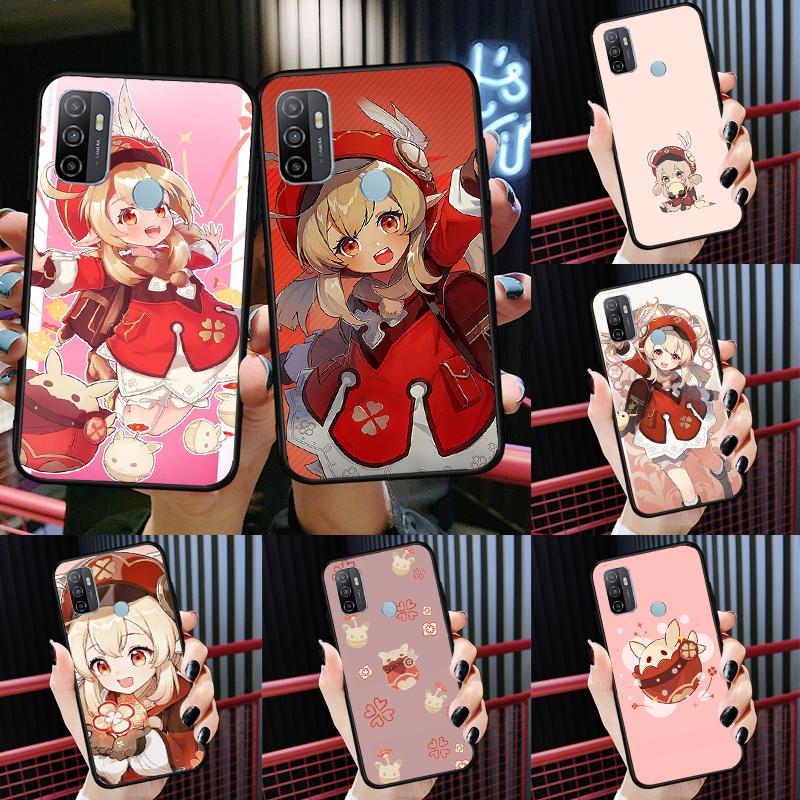 Genshin Impact Klee Case For Oppo A52 A72 A76 A96 A54 A74 A94 A54S A57S A58 A78 A98 A57 A77 A15 A16 A17 Cover