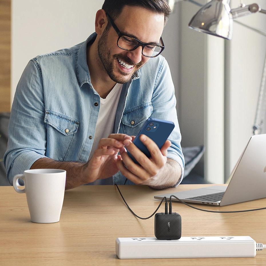 Ugreen Настенное зарядное устройство, 2 порта USB, тип C, 66 Вт, Power Delivery 3.0, быстрая зарядка 4.0+, черный (CD216)