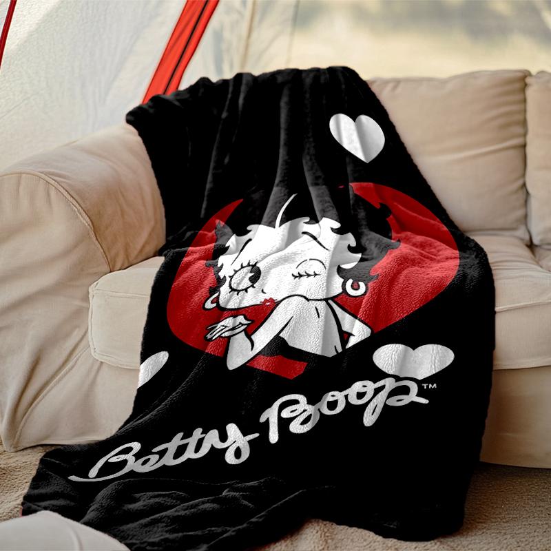 [Betty Boop Blanket] Creative Blanket for Women Men Family Friend on Birthday Mothers Fathers Day Valentines Day